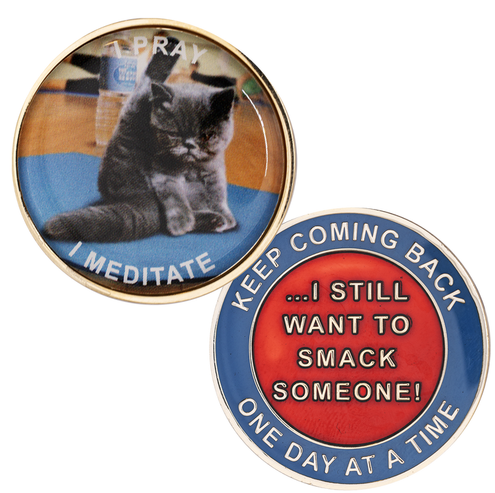Yoga Cat Medallion - Recovery Medallion from Choices Books & Gifts