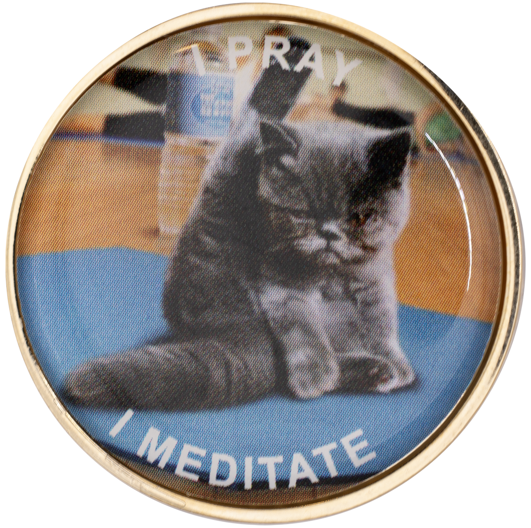 Yoga Cat Medallion - Recovery Medallion from Choices Books & Gifts