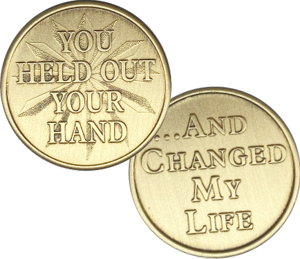 You Held Out Your Hand Bronze Medallion - Recovery Medallion from Choices Books & Gifts