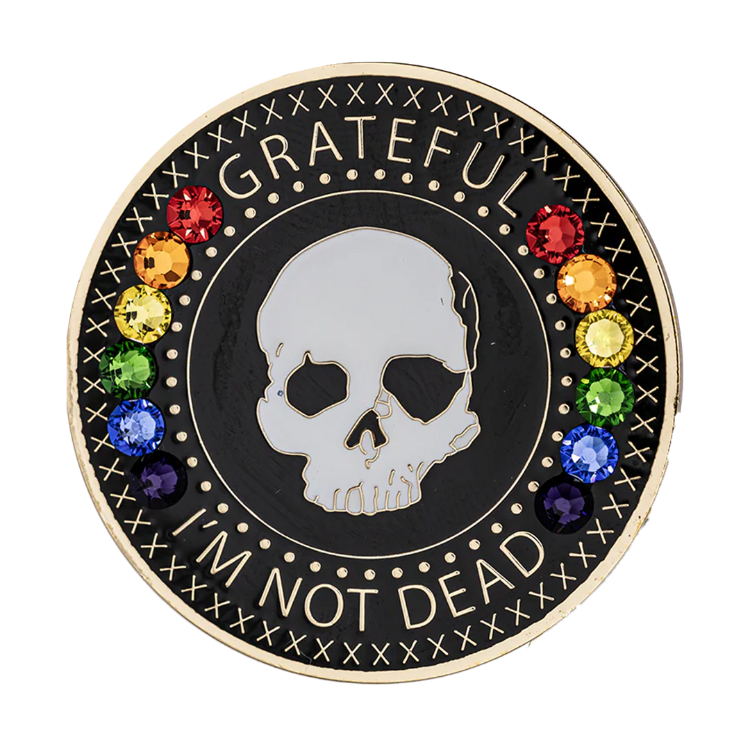 Z02.  Grateful Not Dead Coin w Rainbow