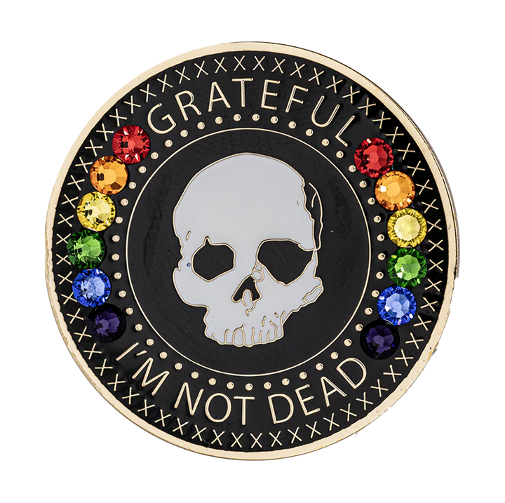Z02.  Grateful Not Dead Coin w Rainbow