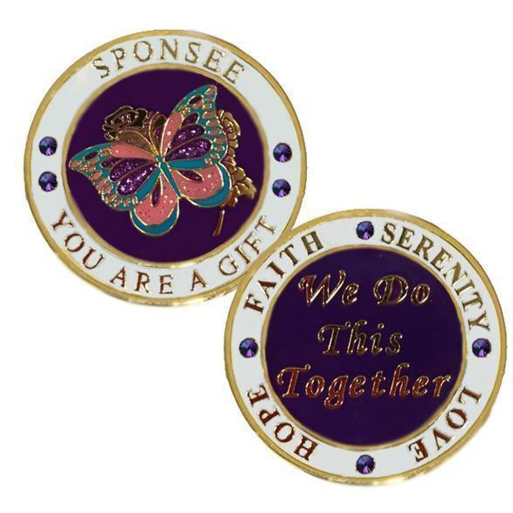 #Z13. Sponsee, Butterfly Recovery Medallion - Premium Medallions from Choices - Just $13.95! Shop now at Choices Books & Gifts