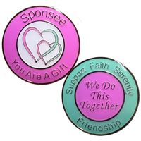 Z16.  Sponsee Heart Recovery Coin.  New