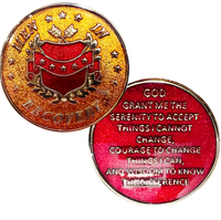 Z26a.  Men in Recovery Medallion - Goldish Brown.