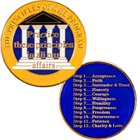 Z32.  Principles, Yellow Blue Pillar Coin