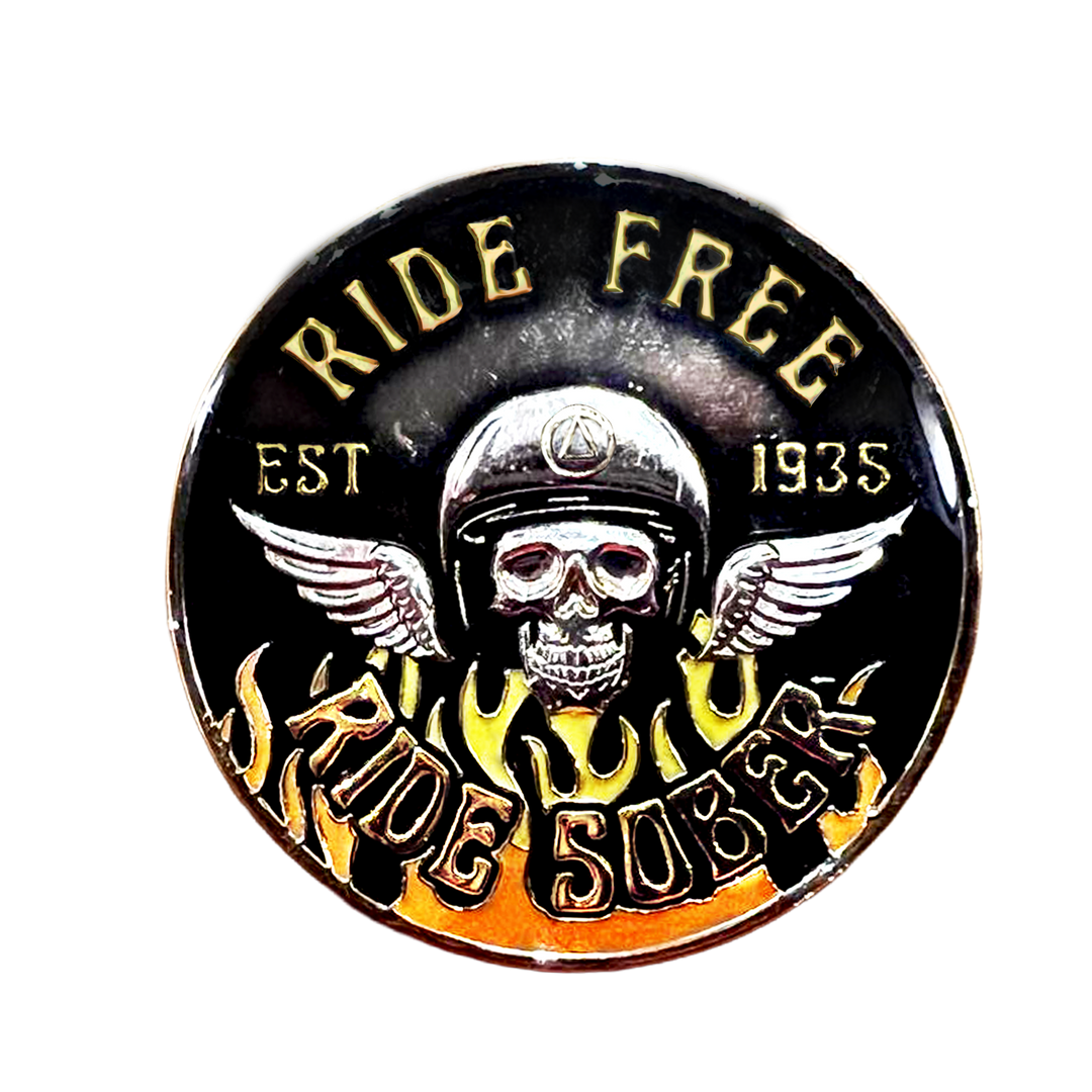 Z38.  Ride Free Flame AA Coin
