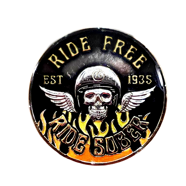 Z38.  Ride Free Flame AA Coin