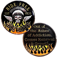 Z38.  Ride Free Flame AA Coin