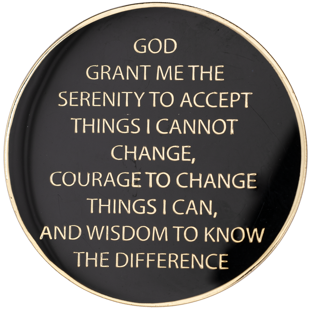 Z43.  Let Go & Let God Recovery Coin, Black