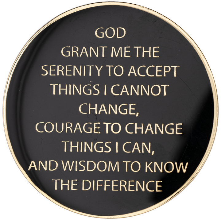Z43.  Let Go & Let God Recovery Coin, Black