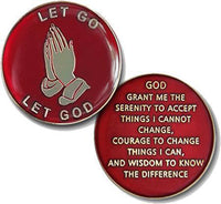 Z44.  Let Go & Let God AA Coin, Red
