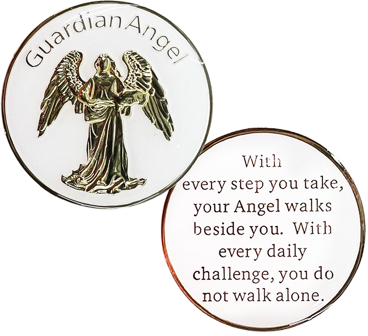 Z46.  Guardian  Angel White Coin