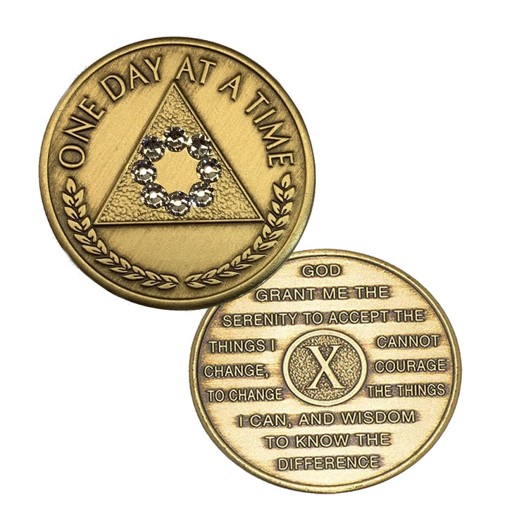 #Z65.  Al-Anon Coin Bronze With White (Years 1-40)