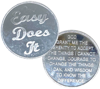 C23. Easy Does It, Serenity Prayer (back), Aluminum Coin. DC139 - Premium Medallions from Wendells - Just $1! Shop now at Choices Books & Gifts