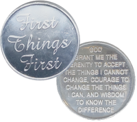 Z80.  First Things First Aluminum AA Coin. #C138