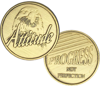 Z92.  Progress Not Perfection Bronze Coin.  BRM144