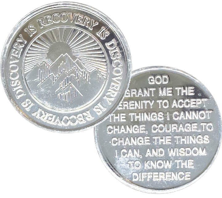 Z94.  Recovery Is Discovery, Aluminum AA Coin.