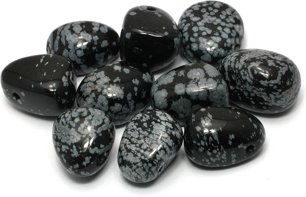 Z. Crystals: Snowflake Obsidian (Tumbled)