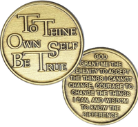 C60. To Thine Own Self Be True, Bronze.  BRM74 - Premium Medallions from Wendells - Just $2.50! Shop now at Choices Books & Gifts