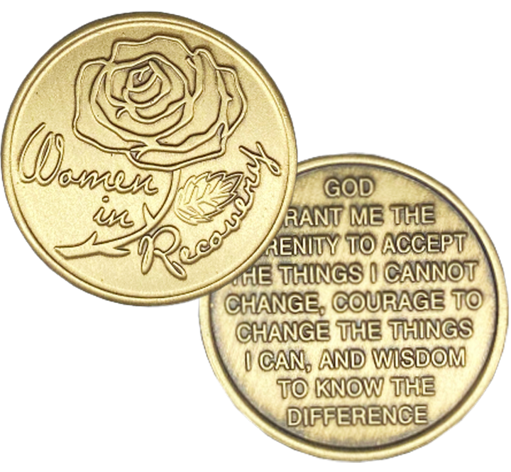 Za104.  Women in Recovery,  Serenity Bronze AA Coin. BRM4
