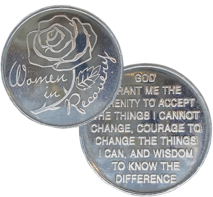 Za105.  Women In Recovery, Aluminum AA Coin.