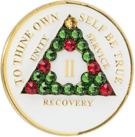 #a08. AA Glow in Dark w Christmas Crystal (1-65) - Premium Medallions from Choices - Just $21.95! Shop now at Choices Books & Gifts