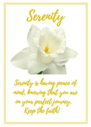 88. Serenity, Keep the Faith Card. D12 - Choices Books & Gifts