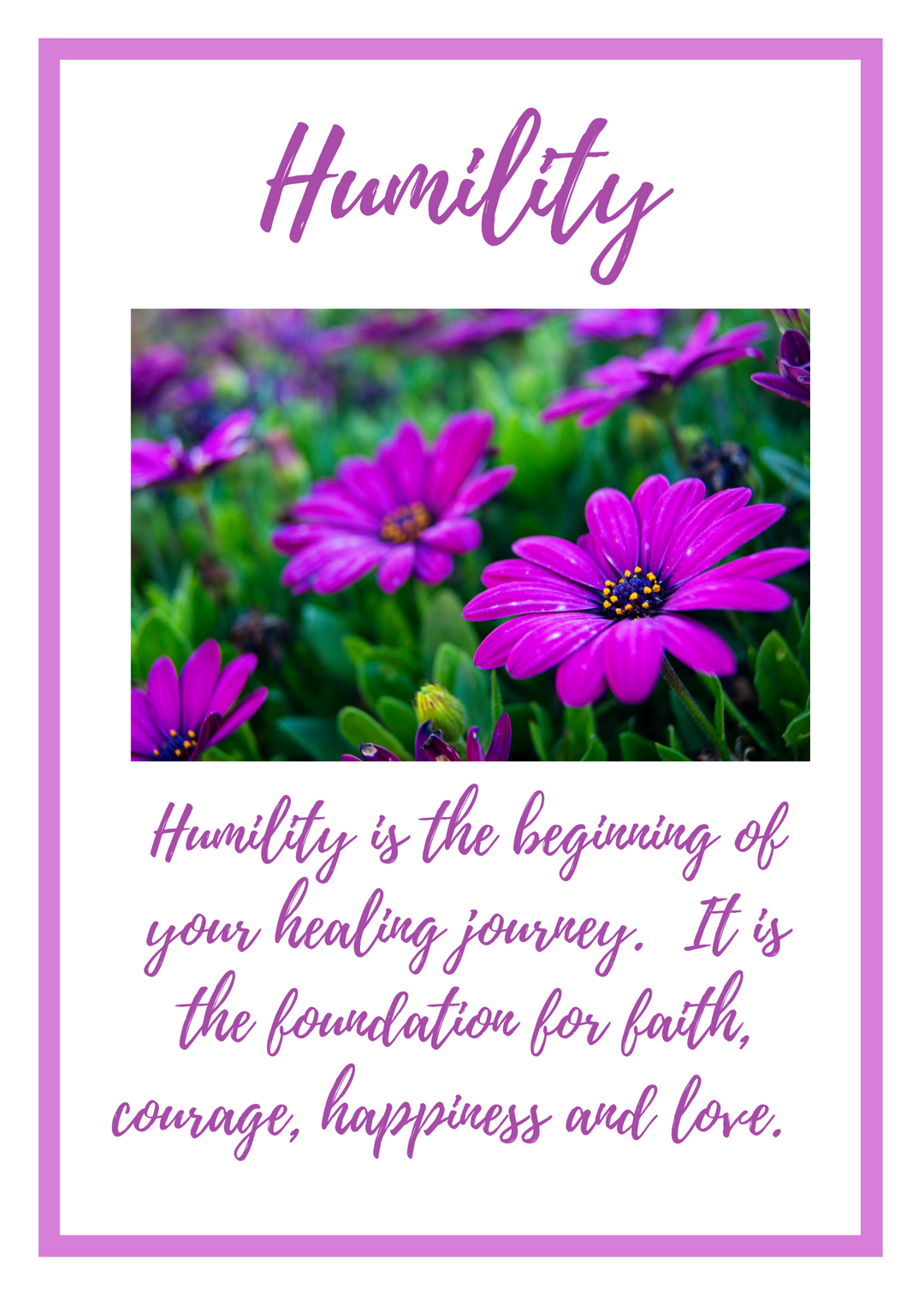 Humility Card.  D07 - Choices Books & Gifts