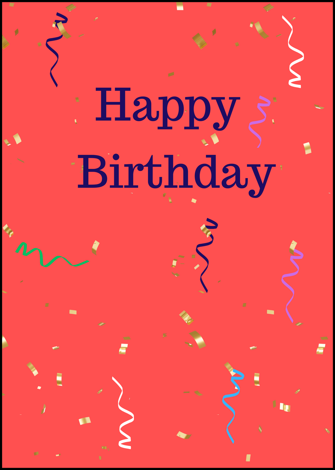Happy Birthday Red Ribbon Card.  C15 - Choices Books & Gifts