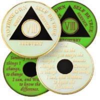 #a12. AA Medallion GLOW in Dark Coin (Years 1-65) - Premium Medallions from Choices - Just $13.95! Shop now at Choices Books & Gifts