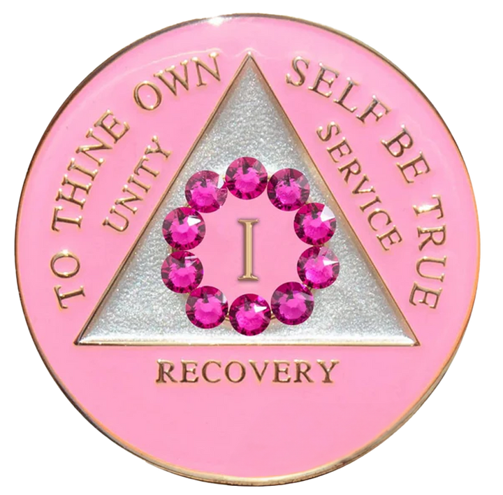 #a27. AA Coin, Pink w Pink Circle (1-50)