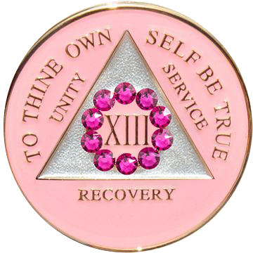 #a27. AA Coin, Pink w Pink Circle (1-50)