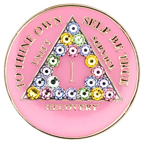 #a29a. AA Coin, Pink w Pastel (1-50)