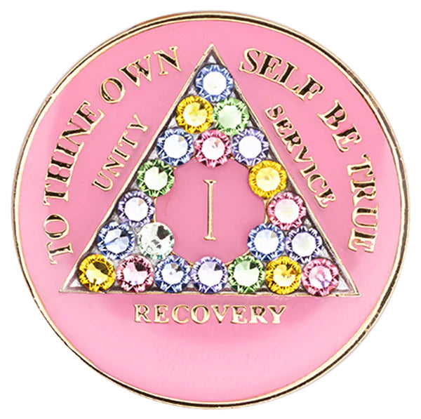 #a29a. AA Coin, Pink w Pastel (1-50)