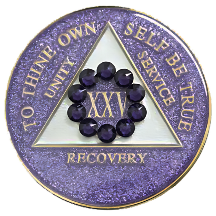 #a39. AA Glitter Lavender w Purple Circle (1-65)