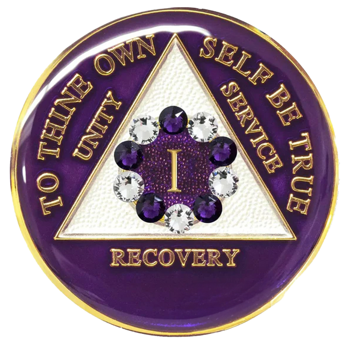 #a49. AA Medallion Purple w Purple White Circle (1-65)