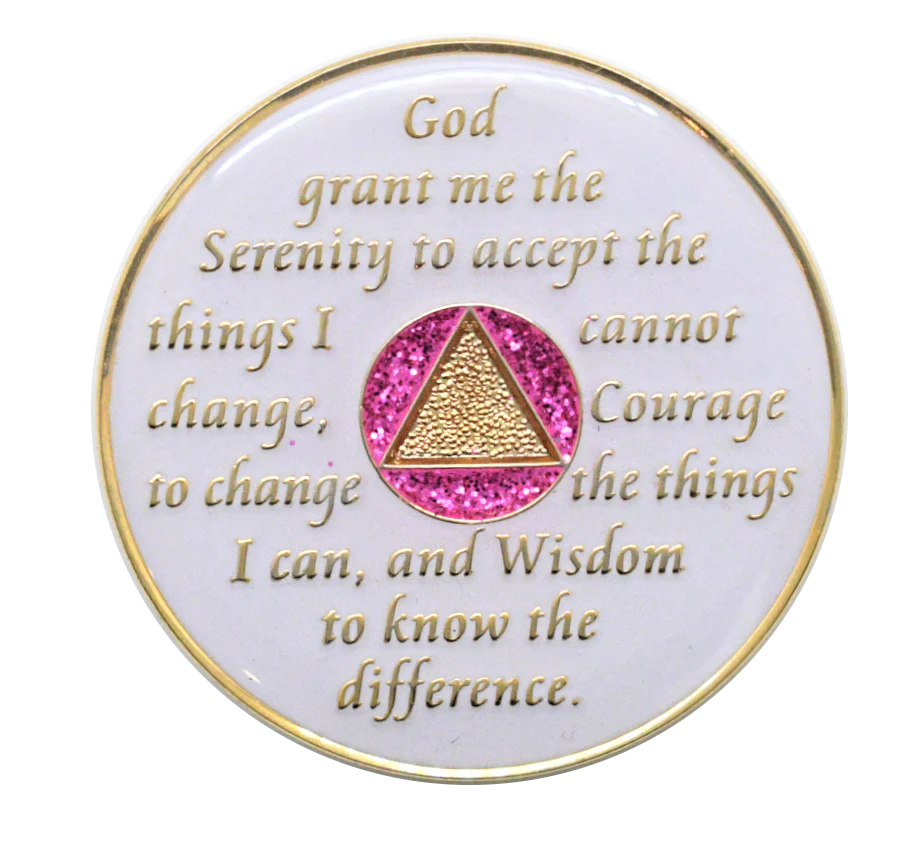 #aa10.  GLWPK AA Coin, Glow Pink Coin (Yrs 1-15)