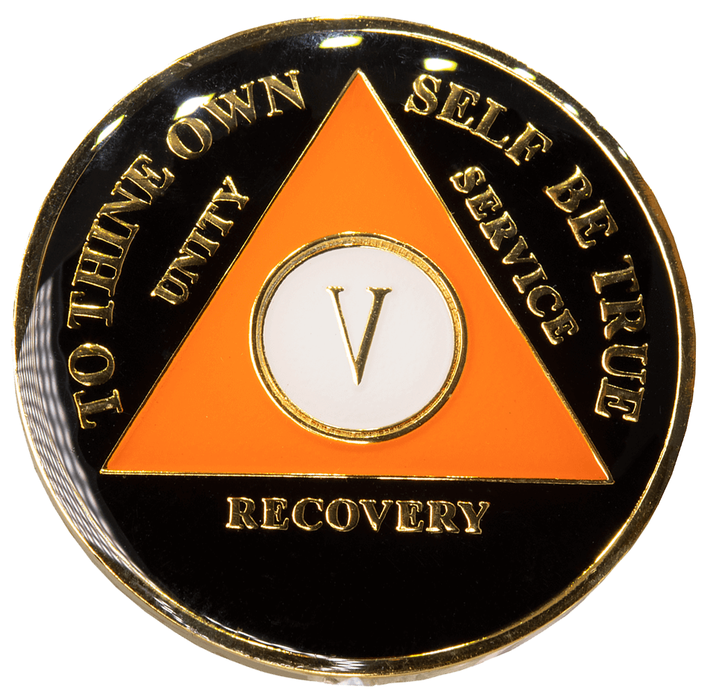 #aa114. AA Black Orange Medallion (1-40) - Premium Medallions from Choices - Just $13.95! Shop now at Choices Books & Gifts