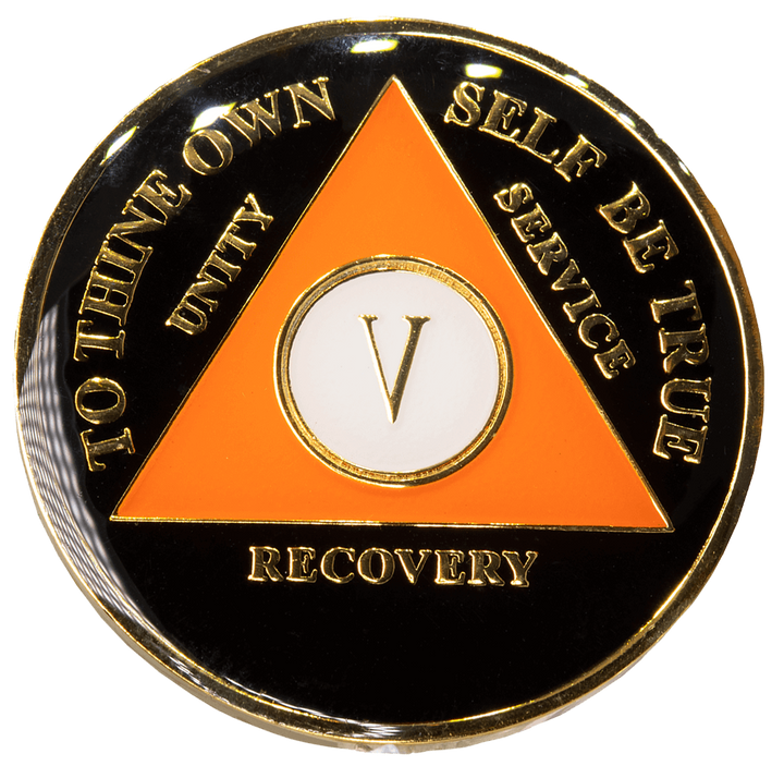 #aa114. AA Black Orange Medallion (1-40) - Premium Medallions from Choices - Just $13.95! Shop now at Choices Books & Gifts
