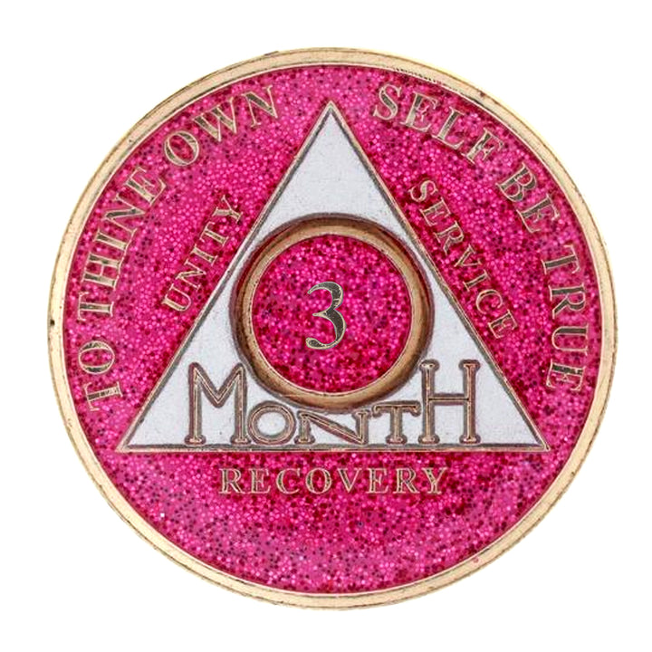 #aa118a. AA Medallion 24Hr, 1 Mo, 3 Mo, 6 Mo, 18 Months