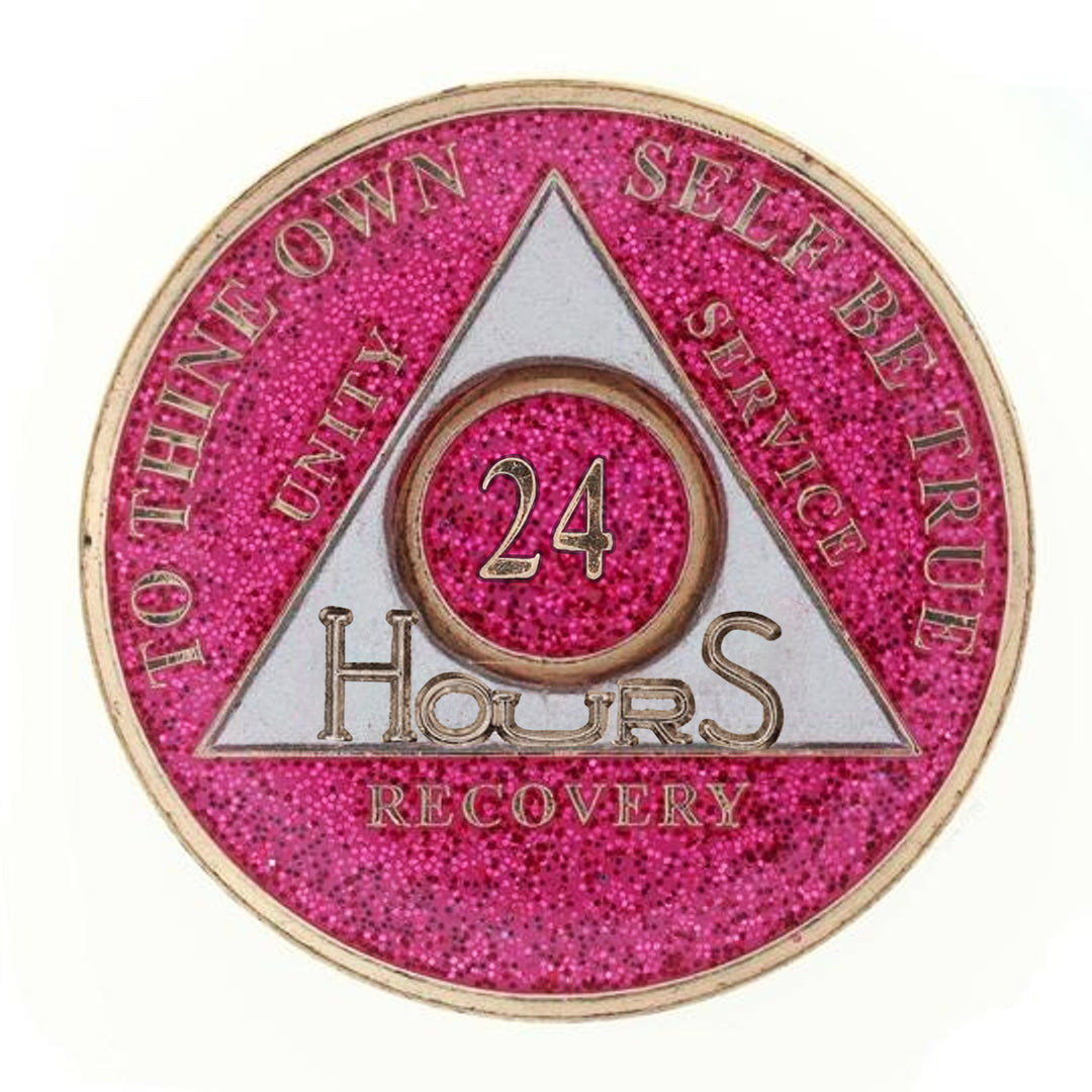 #aa118a. AA Medallion 24Hr, 1 Mo, 3 Mo, 6 Mo, 18 Months