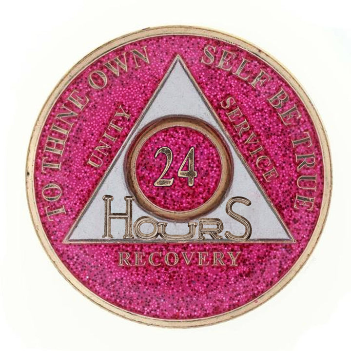 #aa118a. AA Medallion 24Hr, 1 Mo, 3 Mo, 6 Mo, 18 Months
