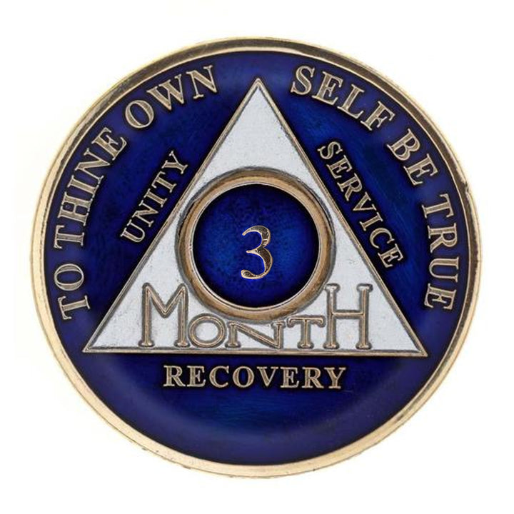 #aa118a. AA Medallion 24Hr, 1 Mo, 3 Mo, 6 Mo, 18 Months