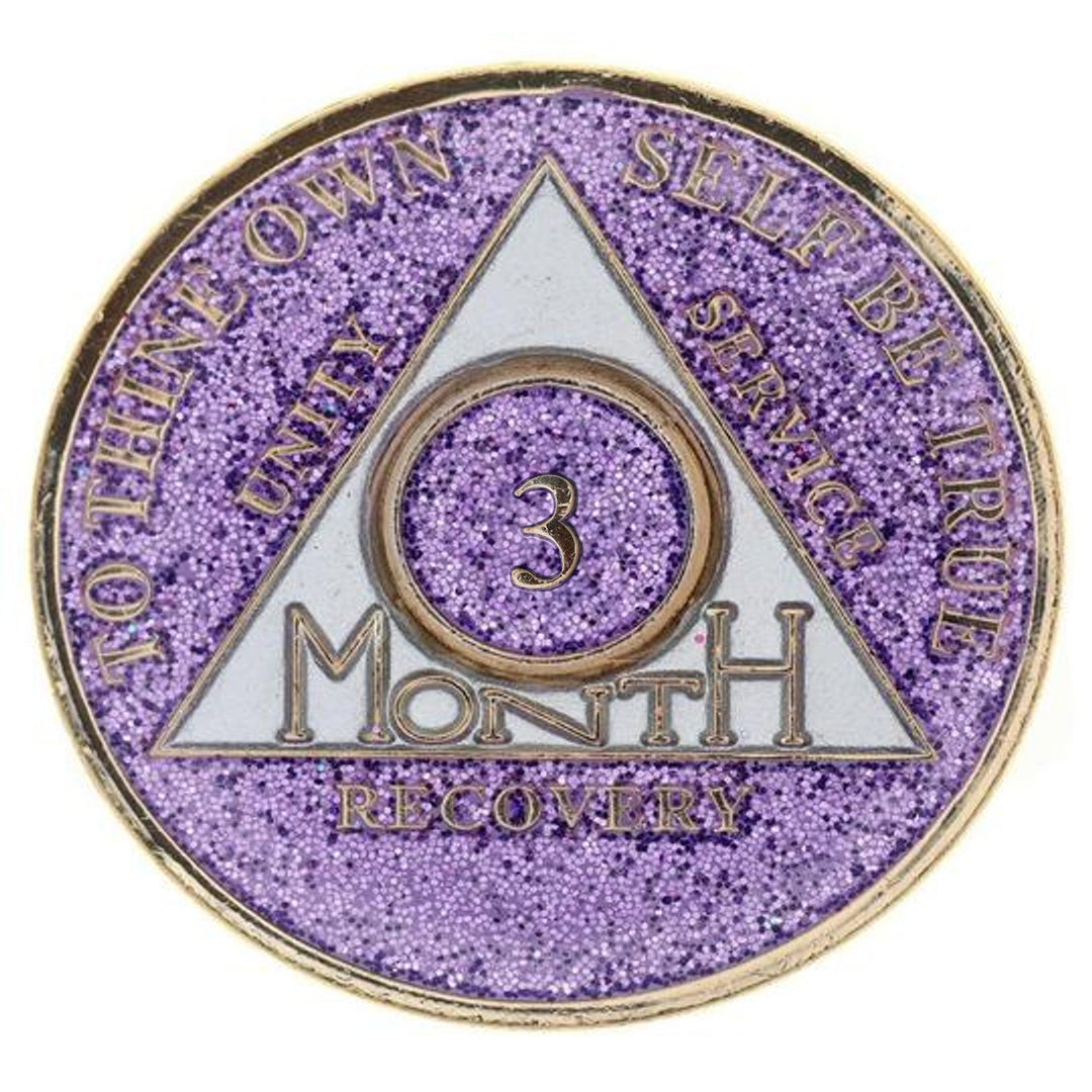 #aa118a. AA Medallion 24Hr, 1 Mo, 3 Mo, 6 Mo, 18 Months