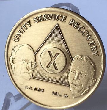 #aa121b. Bill & Bob Bronze Medallion (1-65) - Premium Medallions from Choices - Just $2.50! Shop now at Choices Books & Gifts