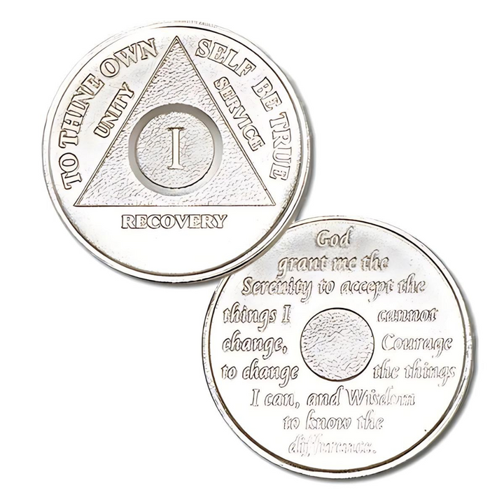 #aa123. AA Sterling Silver Coin (Years 1-60)