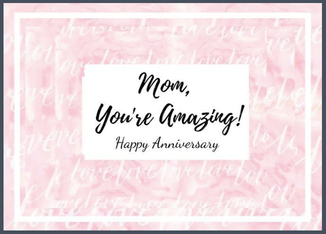 27. Mom, Happy Anniversary Card. B14 - Premium Cards from Choices - Just $2.95! Shop now at Choices Books & Gifts