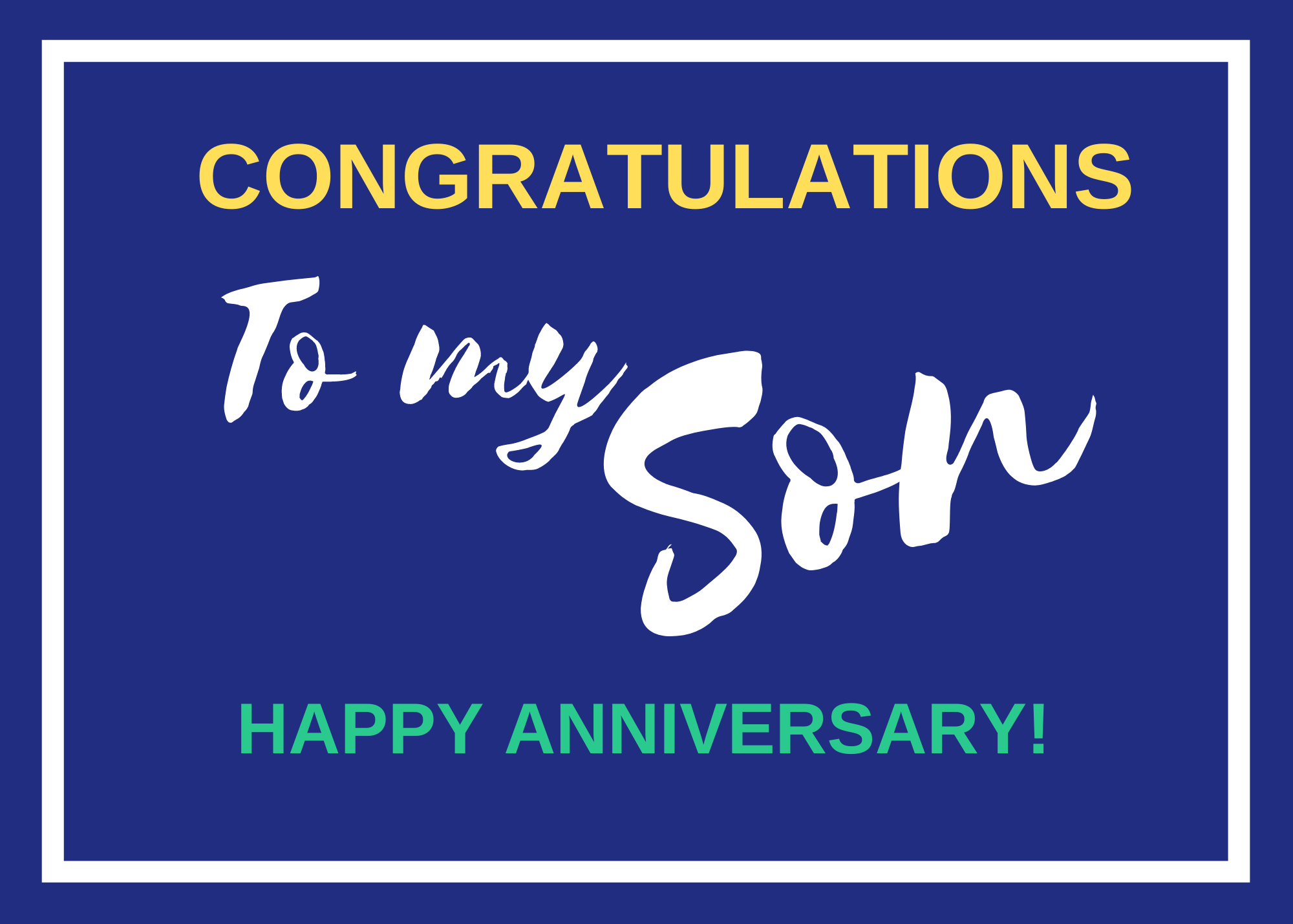 33. Son, Happy Anniversary Card. B15 - Premium Cards from Choices - Just $2.95! Shop now at Choices Books & Gifts