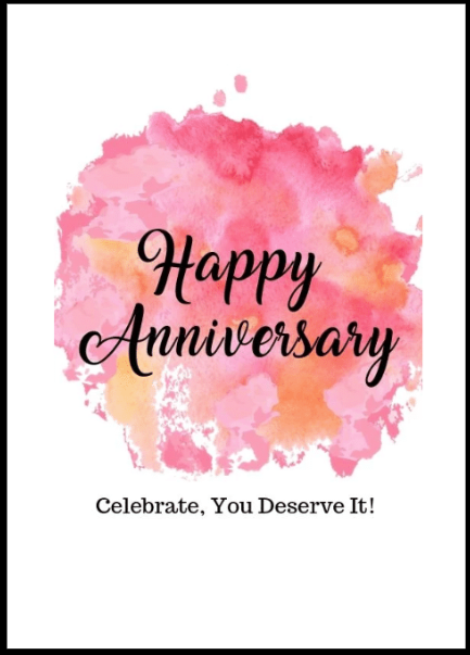 40. Happy Anniversary, Pink InK Card. B17 - Premium Cards from Choices - Just $2.95! Shop now at Choices Books & Gifts