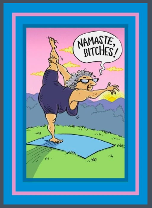 54. Happy Anniv, Namaste Bitches, Yoga. B28 - Premium Cards from Choices - Just $2.95! Shop now at Choices Books & Gifts